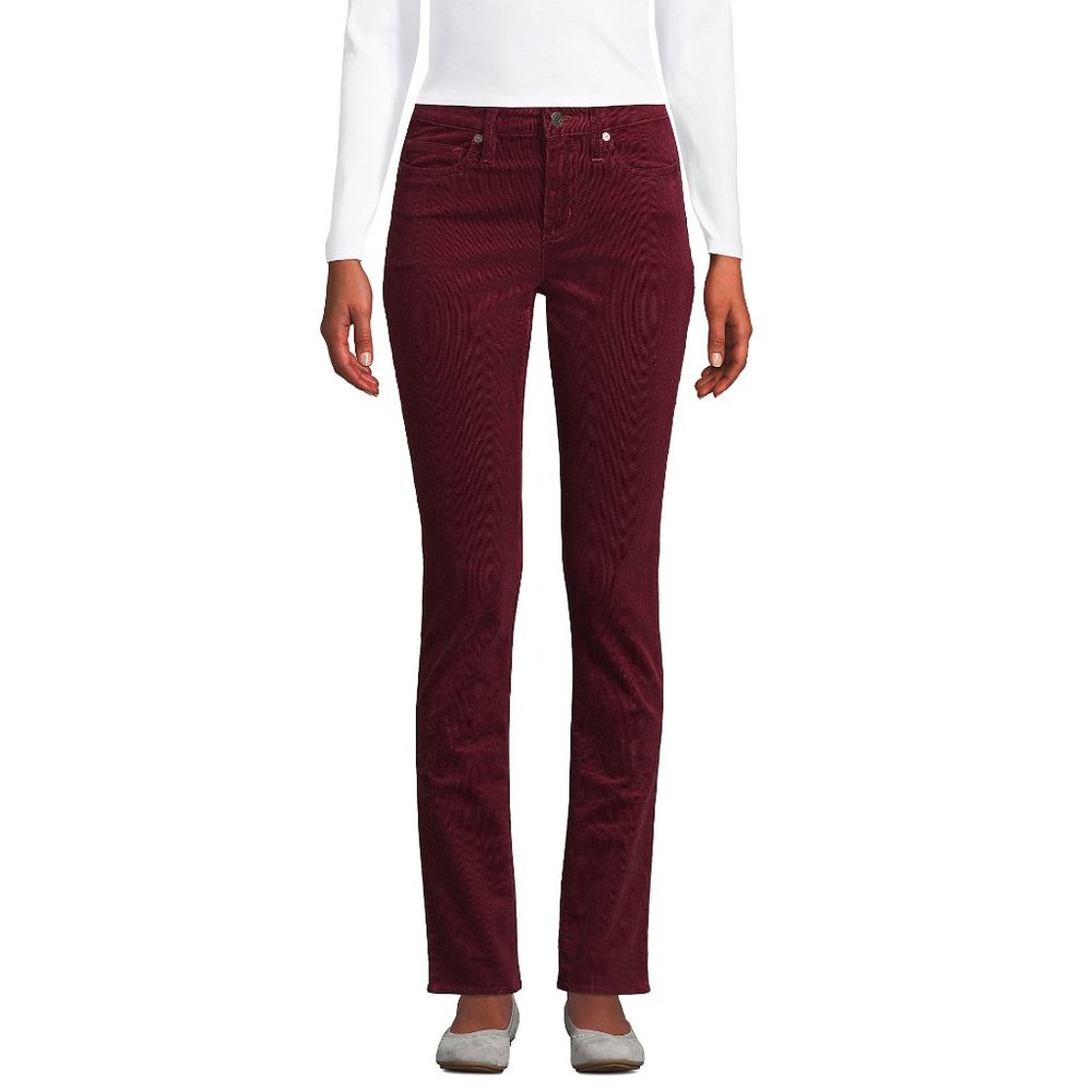 Straight leg Corduroy Pants maroon burgundy wine dark red bordeaux 6P P6 PS SP
